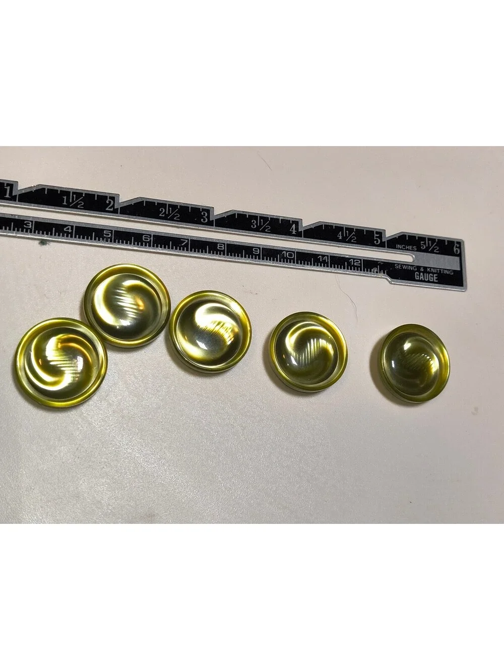 Vintage  Swirl Design Gold Tone Buttons - Set of
